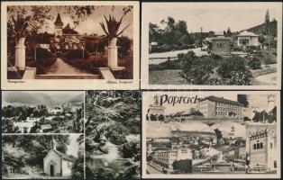 17 db régi városképes lap a történelmi Magyarország területéről