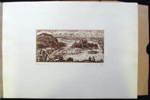 Weisz Zsuzsa (1925-): Nyolc darab rézkarc Magyarország borvidékei címmel: Mo. borvidékei, Tokaj, Ege...