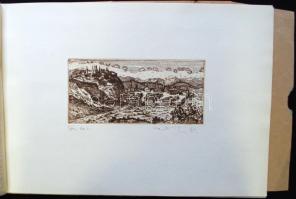 Weisz Zsuzsa (1925-): Nyolc darab rézkarc Magyarország borvidékei címmel: Mo. borvidékei, Tokaj, Ege...