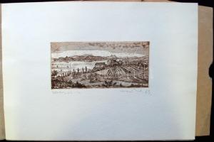 Weisz Zsuzsa (1925-): Nyolc darab rézkarc Magyarország borvidékei címmel: Mo. borvidékei, Tokaj, Ege...