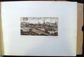 Weisz Zsuzsa (1925-): Nyolc darab rézkarc Magyarország borvidékei címmel: Mo. borvidékei, Tokaj, Ege...