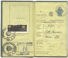 1935 Autókereskedő keményfedeles útlevele (fénykép részben hiányzik)