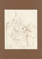 Végh Gusztáv (1889 - 1973): Szomorú karácsony (1932)
két darab illusztráció a Színházi Élet számára,...