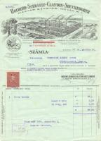 1930 Hofherr-Schrantz-Clayton-Shuttleworth A Magyar Gépgyári Művek díszes fejléces számlája okmánybélyeggel