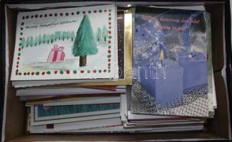 365 db modern képeslap, üdvözlőlap cipősdobozban