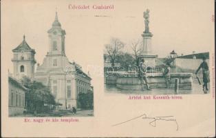 Békéscsaba Evangélikus nagy és kis templom, Kossuth tér, Artézi kút (EB)