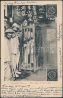 Chinese prisoner in a cage