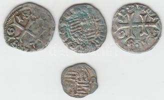 1390-1427. Denár Ag "Zsigmond" (3x) + Parvus Ag T:2-