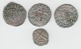 1390-1427. Denár Ag "Zsigmond" (3x) + Parvus Ag T:2-