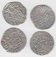 1490-1503. 4db Denár Ag "II. Ulászló" T:2-