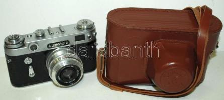 ~1960 Zorki-6 típusú szovjet fényképezőgép tokkal eredeti dobozában