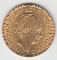 Hollandia 1925. 10G Au(0.900) "Wilhelmina" 6,729g T:2 Netherlands 1925. 10 Gulden Au(0.900) "Wilhelmina I" 6,729g C:XF