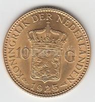 Hollandia 1925. 10G Au(0.900) "Wilhelmina" 6,729g T:2
Netherlands 1925. 10 Gulden Au(0.900...