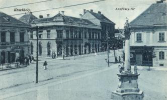 Keszthely Andrássy tér, Laskay Istvám üzlete, gyógyszertár (EK)