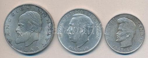 1948. 5Ft "Petőfi" + 10Ft "Széchenyi" + 20Ft "Táncsics" Ag sor T:2