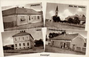 Kunsziget Földművesszövetkezet, Községháza, Iskola (EK)