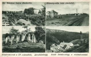 Ábrahámhegy Dr. Kerekes Lajos díszkertje, Hámory villa, Klastrom-rom, vízimalom