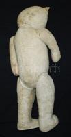 Régi Teddy maci, 70 cm hosszú, rövid szörő, szemei épek, szalmával tömve, apró szakadások a fülén és...