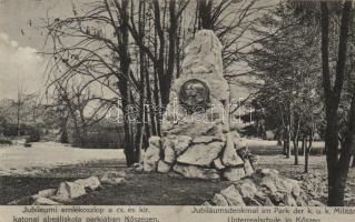 Kőszeg Katonai iskola, Jubileumi szobor