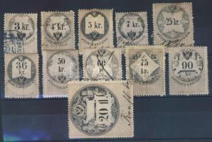 1868 február 11 db illetékbélyeg (7.500)