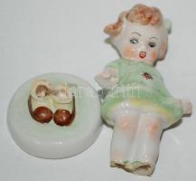 Porcelán tétel, restaurátoroknak, összesen kilenc darab, nyolc figurális, közte Alt Wien, Herendi, Z...