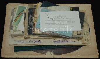 1910-1947 Vegyes papírrégiség tétel: okmányok, képeslapok, családi és szent képek, folyóiratok, klf ...