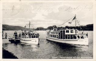 Essen transport boats on the Baldeneysee, Essen forgalmi hajók a Baldeneyseen