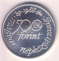 1988. 500Ft Ag "Világ vadvédelmi alap" T:BU