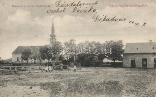 Székelyudvar Market square, Romanian church (EK)