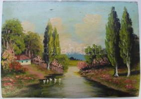 Egy hatalmas doboznyi képkeret: festménnyel, nyomatokkal, fotókkal összesen: 20 db