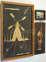 Egy hatalmas doboznyi képkeret: festménnyel, nyomatokkal, fotókkal összesen: 20 db