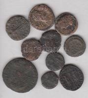 Római Birodalom 10db bronzpénz T:vegyes
