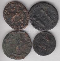 Római Birodalom 4db bronzpénz T:vegyes