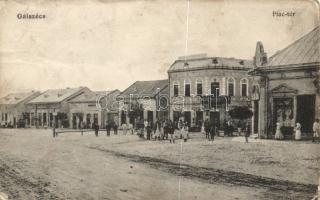 Gálszécs Market square Shop of Perlmutter Manó, savings bank (Rb)