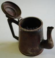 Cca 1900 alpakka kávés  kicsi kancsó, Esplanade (hotel) felirattal, m:12 cm