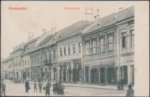 Rimaszombat Erzsébet square, Shops (Roth Géza, Weisz Manó, Dickmann Dezső, Engel Adolf)