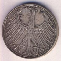 NSZK 1951F 5M Ag T:2-
GFR 1951F 5 Mark Ag C:VF