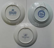 Svéd porcelán, kerámia tétel összesen 5 db: 3 db Elgporsin, dísztányérok, jelzettek, hibátlanok, d:2...