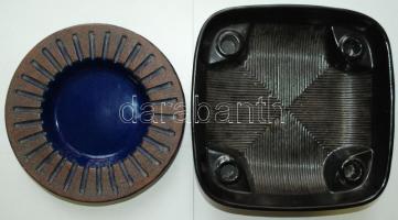 Svéd porcelán, kerámia tétel összesen 5 db: 3 db Elgporsin, dísztányérok, jelzettek, hibátlanok, d:2...