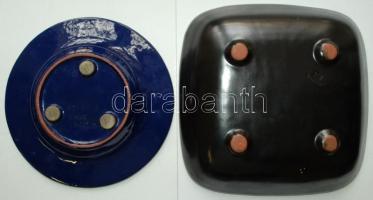 Svéd porcelán, kerámia tétel összesen 5 db: 3 db Elgporsin, dísztányérok, jelzettek, hibátlanok, d:2...