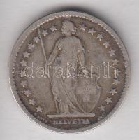 Svájc 1874B 2Fr Ag T:3 Switzerland 1874B 2 Franc Ag C:F