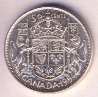 Kanada 1954. 50c Ag "II. Erzsébet" T:1-/2 Canada 1954. 50 cents Ag "Elizabeth II" C:AU/XF