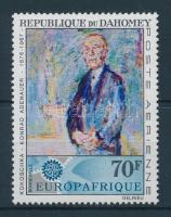 Konrad Adenauer 1876 - 1967 + block, Konrad Adenauer halála bélyeg + blokk