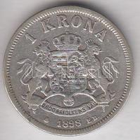 Svédország 1898. 1K Ag "II. Oszkár" T:3
Sweden 1898. 1 Krona Ag "Oscar II" C:F