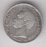 Venezuela 1876A 5c Ag T:2- Venezuela 1876A 5 Centavos Ag C:VF