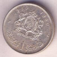 Marokkó 1960. 1D Ag "V. Mohamed" (2x) T:2,2/2- Morocco 1960. 1 Dirham Ag "Mohammed V" (2x) C:XF,XF/VF