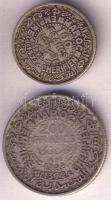 Marokkó 1953. 100Fr Ag (2x) + 200Fr Ag "V. Mohamed" T:2-,3 Morocco 1953. 100 Francs Ag (2x) + 200 Francs Ag "Mohammed V" C:VF,F