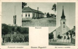 Negyed soldiers, national flag (small tear)