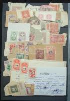 Illetékbélyeg összeállítás 1 berakólap mindkét oldalán, kivágásokkal