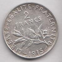 Franciaország 1915. 2Fr Ag T:2
France 1915. 2 Francs Ag C:XF